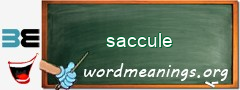 WordMeaning blackboard for saccule